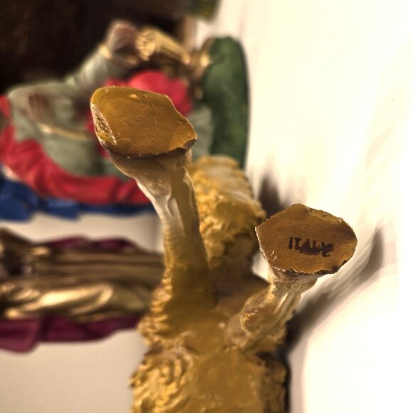 Vintage 15-piece, Nativity scene marked "Italy" (with creche) - Picture 10 of 14